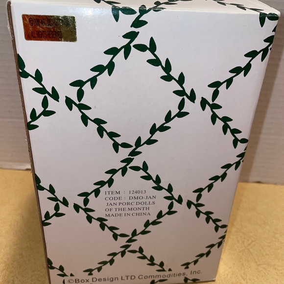 January porcelain Collection dolls  ltd box design .New  In Box , Beautiful Doll - Picture 3 of 7